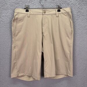 Rhone Commuter Shorts Mens 32 Khaki Tan Flat Front Performance Golf Preppy